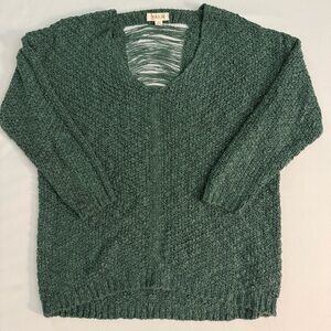 Taylor & Sage Forest Green V-Neck Sweater